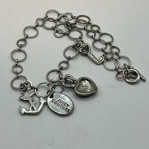 Juicy Couture silver tone Charm necklace
